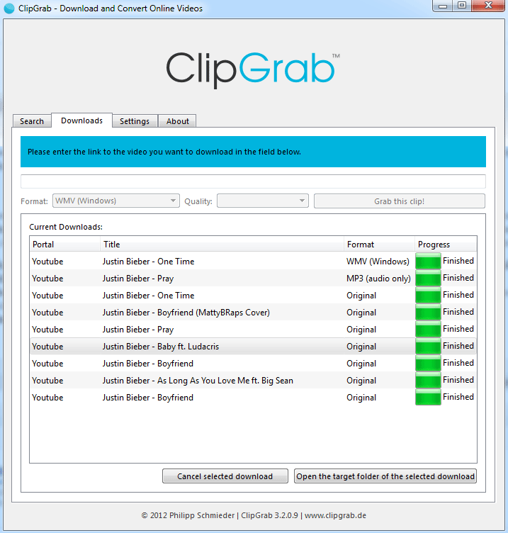 clipgrab-download-youtube-videos-screenshot3 clipgrab download youtube videos screenshot 3 - all 9 downloads finished
