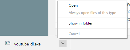 youtube-dl preparation step 1