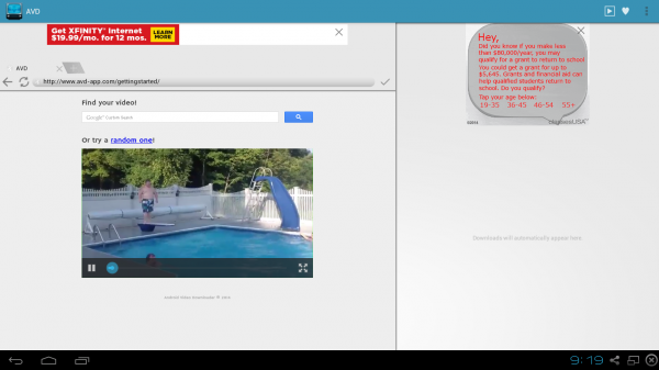 avd android video downloader review second step finding a video to download