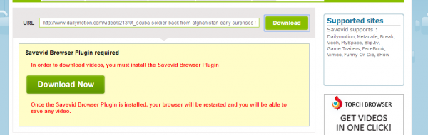 savevid.com download online video and audio trying for dailymotion download - fail