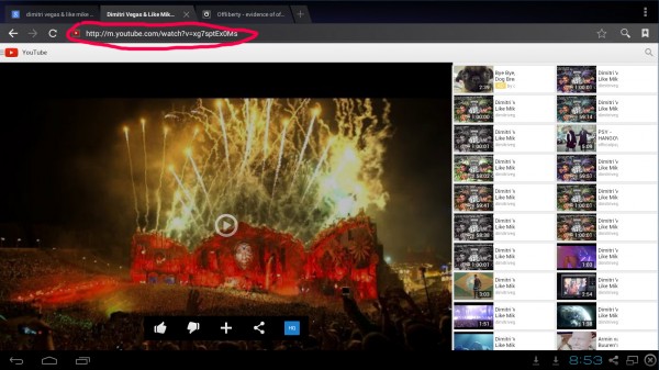 download youtube android free offliberty no app - step 2 copy the URL from browser
