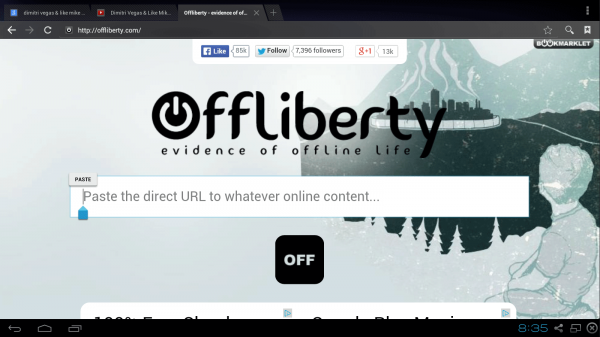 download youtube android free offliberty no app - step 5 press and hold on the box until it offers a Paste link