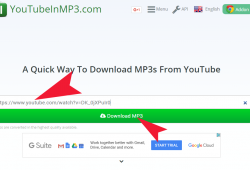 youtubeinmp3 index page convertMp3.io