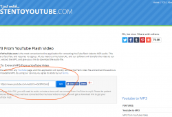 listentoyoutube.com tutorial step 1 insert youtube url