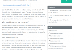 telecharger-youtube-mp3.com youtube to mp3 tutorial step 1 front page