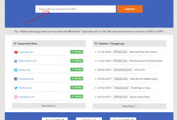 OffMp3.com review tutorial youtube mp3 converter step 1 front page