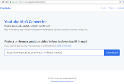 mp3-youtube.download review and tutorial step 1 open front page of the site