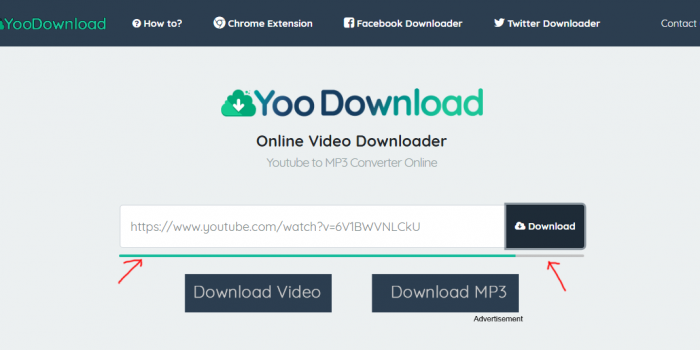 yoodownload.com review and tutorial step 2 enter the video link and submit, check the progress indicator