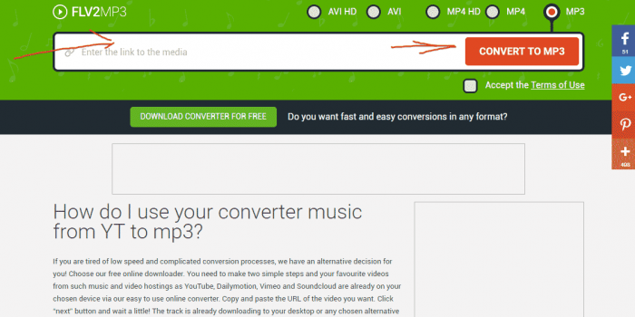 flv2mp3.by front page index look