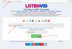 listenvid.com tutorial step 1 front page