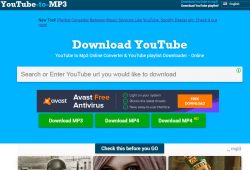 youtubecomtomp3 com tutorial step 1 front page