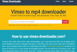 vimeo downloader front page