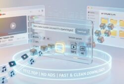 Minimal clean YouTube downloader interface with no ads tool imaginary