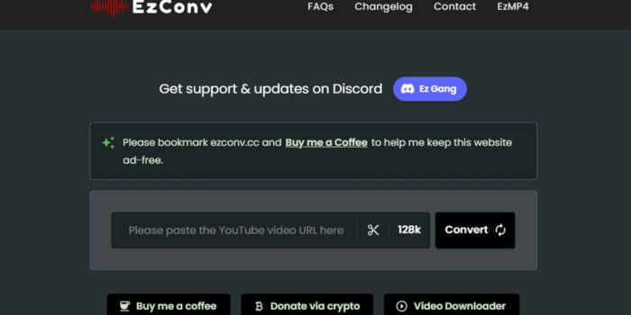 nice looking screenshot youtube to mp3 converter Ezconv